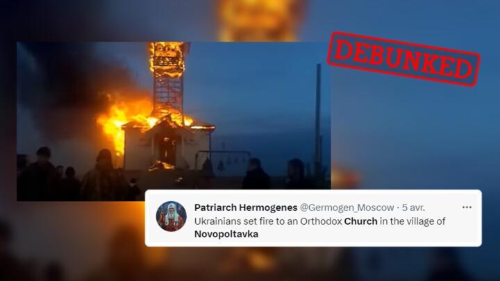 This video shows a fire in a church in Russia in 2013.